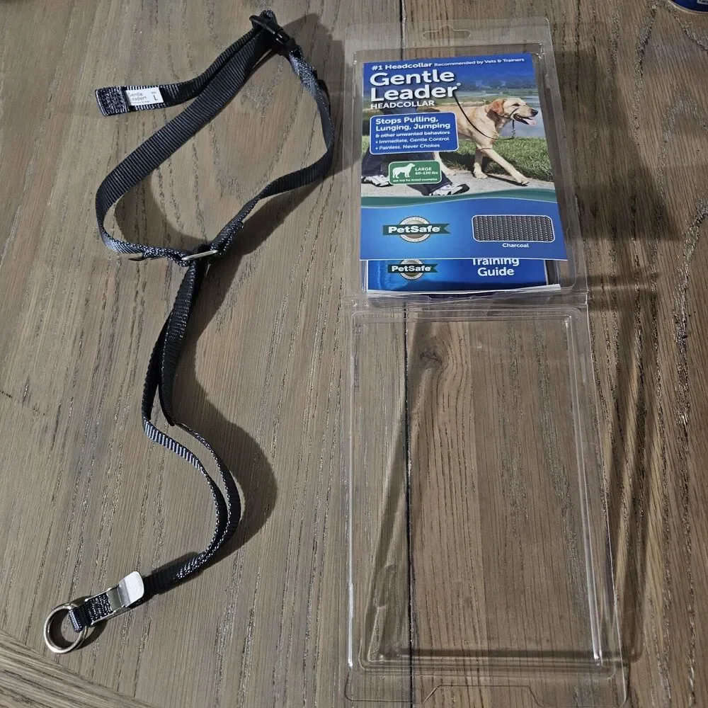 Pet Safe Gentle Leader Headcollar Large 60-130lbs Charcoal Dog Walking Must Have